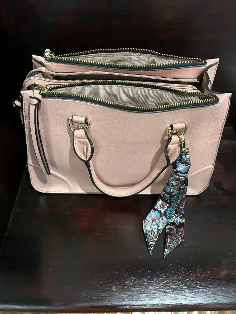 London Fog Pink Satchel with Shoulder Strap